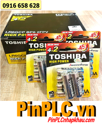 COMBO 01HỘP 12vỉ(72viên) Pin AA 1.5v Alkaline Toshiba LR6GCP BP6-2FPV _Giá 492.000đ/Hộp 72viên